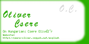 oliver csere business card